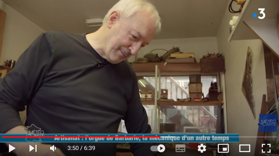 fabircation réparation orgue de Barbarie